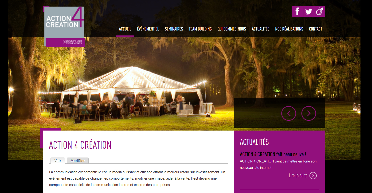 Nouveau site www.action4creation.com