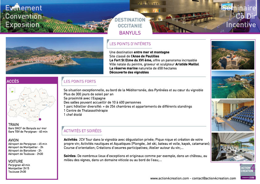Séminaire Catalogne Nord - Collioure / Banyuls sur mer / Perpignan / Canet / Argeles
